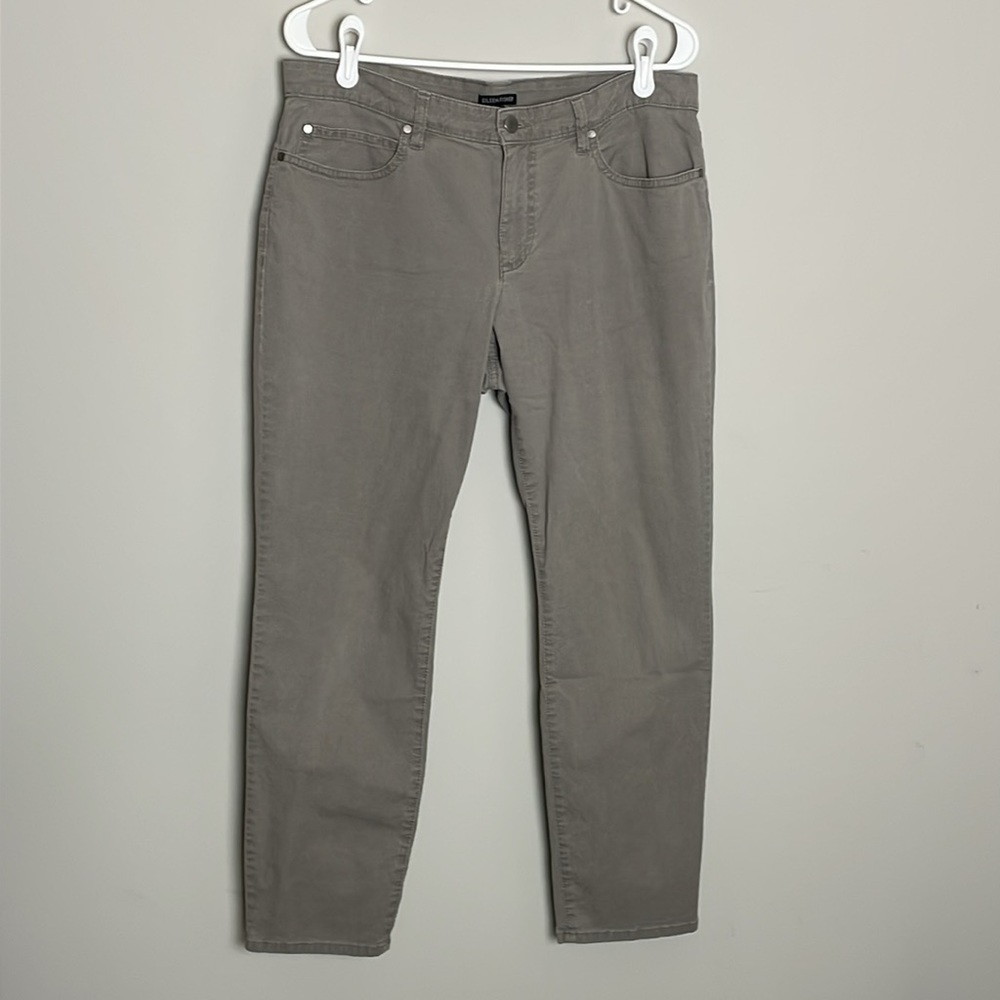 Eileen Fisher Skinny Ankle Soft Gray Jeans- 12